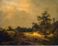 Ruisdael Jacob Isaaksz van Peasant Cottages in Dunes - Hermitage